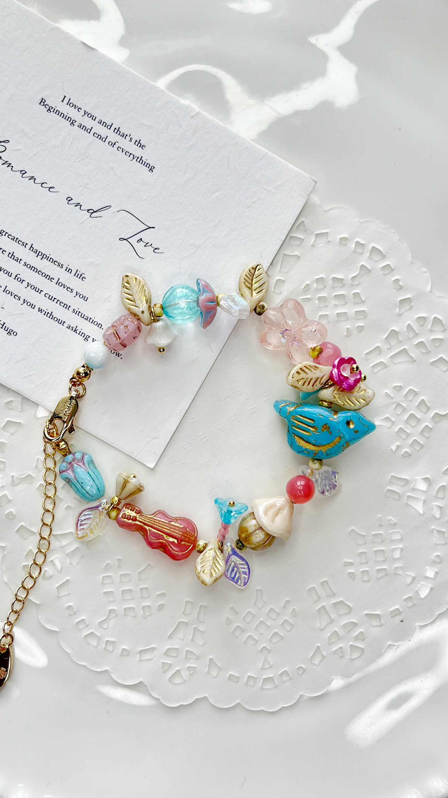 Handmade Bracelet|Azure Blossom Flight