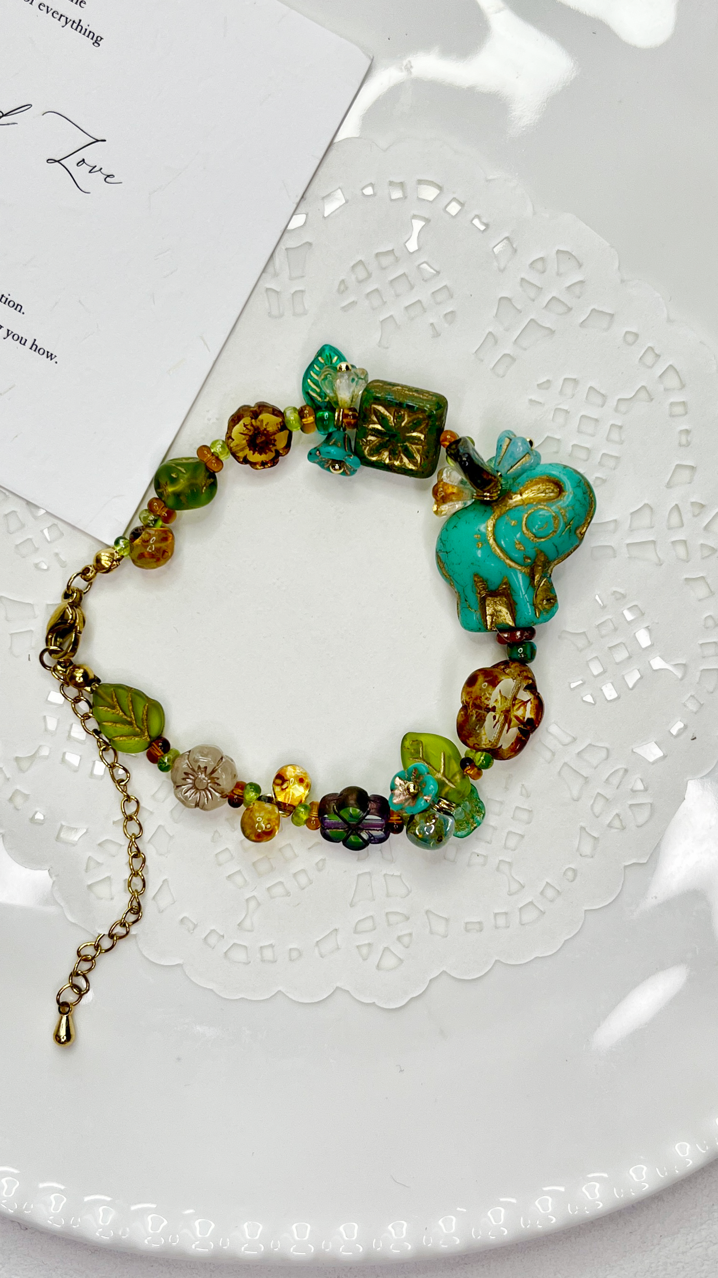 Handmade Bracelet| Elephant Walking in the Jungle
