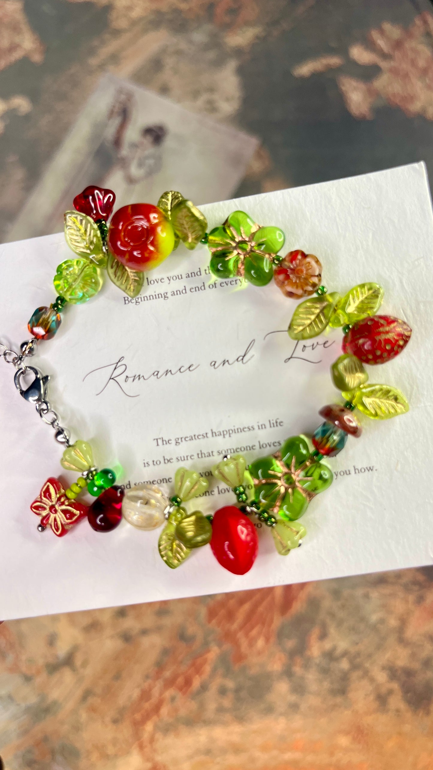 Handmade Bracelet｜Ruby Berry Vine