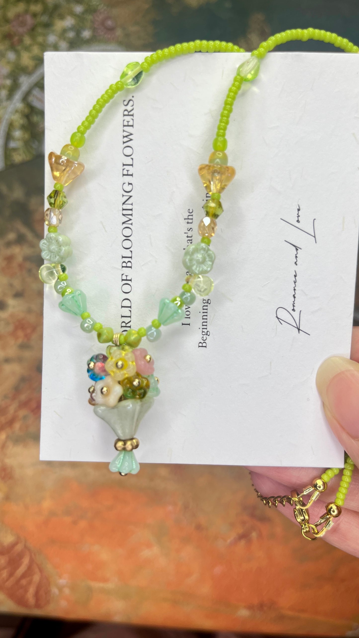 Handmade Necklace｜Spring Bouquet