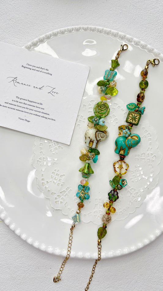 Handmade Bracelet｜ Elephant Walking in the Jungle