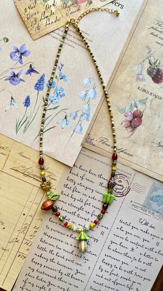 Handmade Necklace｜Mushroom Forest
